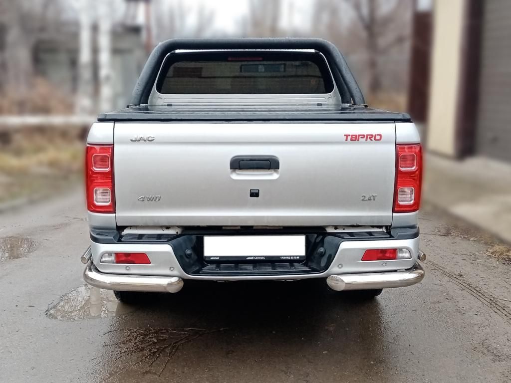Защита заднего  бампера  "уголки" d-76+43 к-т