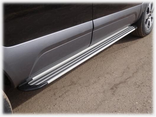 Пороги алюминиевые "Slim Line Silver" 1720 мм