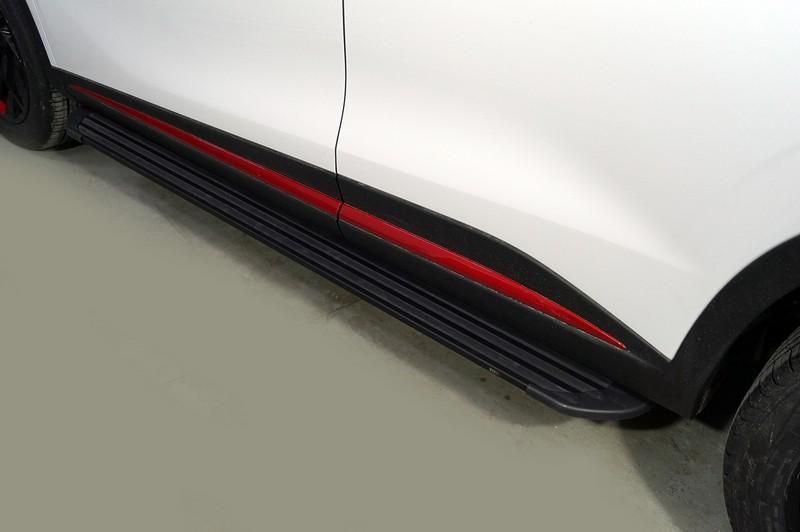 Пороги алюминиевые "Slim Line Black" 1720 мм