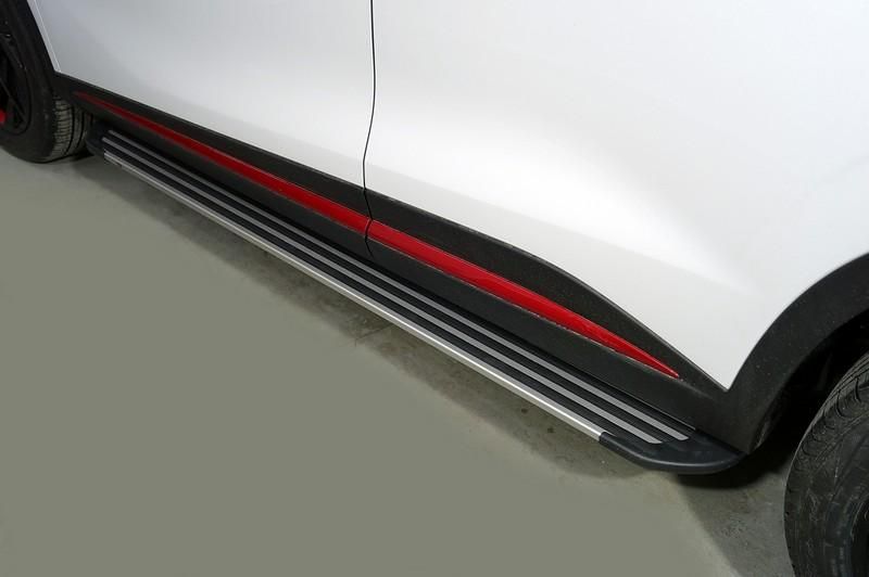 Пороги алюминиевые "Slim Line Silver" 1720 мм