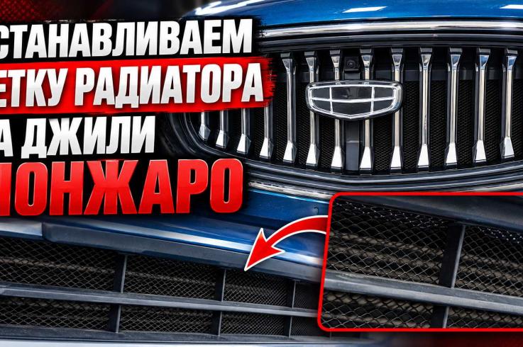 Защитные сетки радиатора на Geely / Belgee Monjaro фото 1